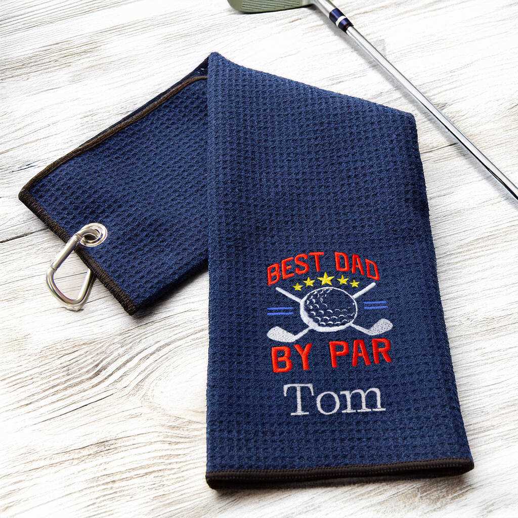 Best dad by par golf towel