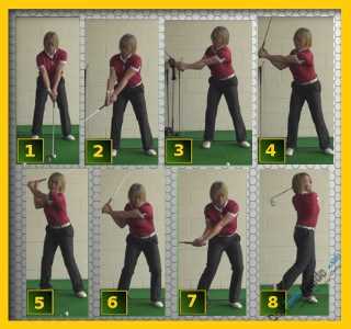 Best female golf swing slow motion
