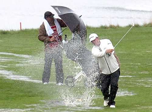 Playing on Wet Courses